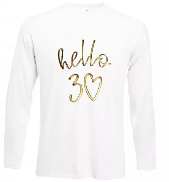 Лонгслів Hello 30 Білий фото
