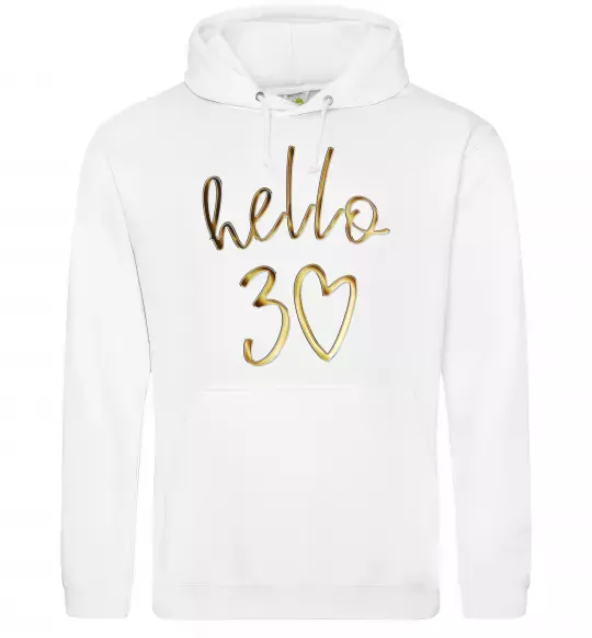 Мужская толстовка (худи) Hello 30 Белый фото