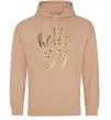 Женская толстовка (худи) Hello 30 Песочный фото