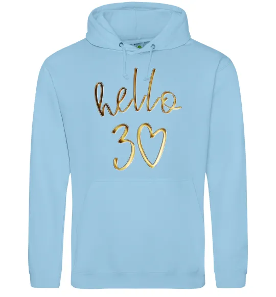 Женская толстовка (худи) Hello 30 Голубой фото