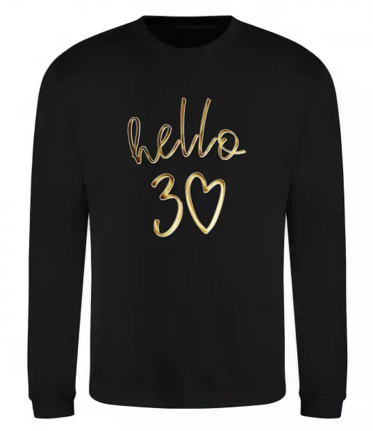 Світшот Hello 30 Чорний фото