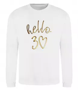 Свитшот Hello 30 Белый фото