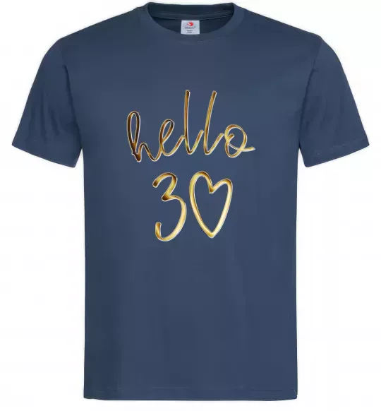 Мужская футболка Hello 30 Темно-синий фото
