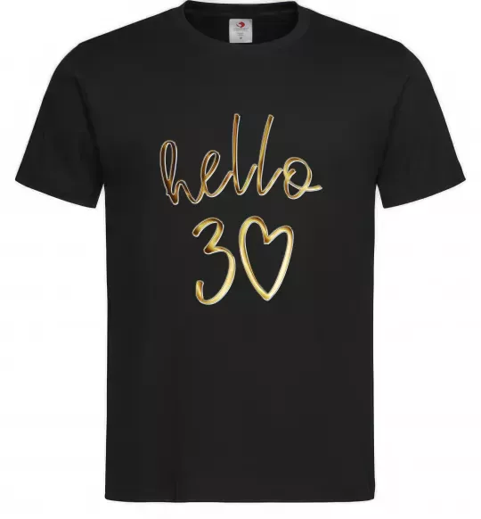 Мужская футболка Hello 30 Черный фото