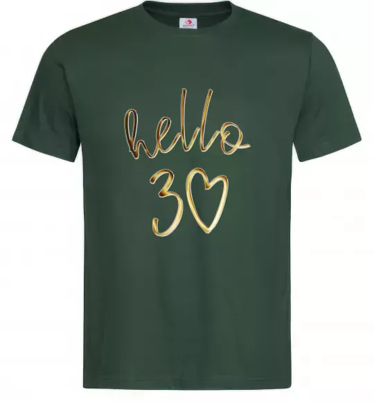 Мужская футболка Hello 30 Темно-зеленый фото
