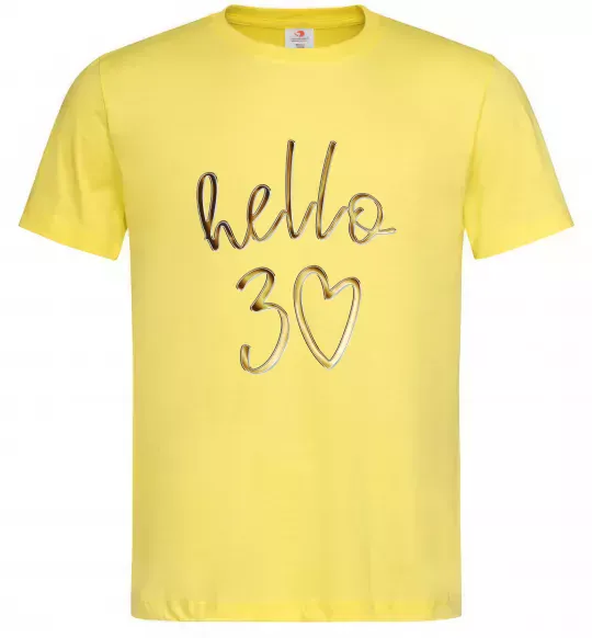 Мужская футболка Hello 30 Лимонный фото