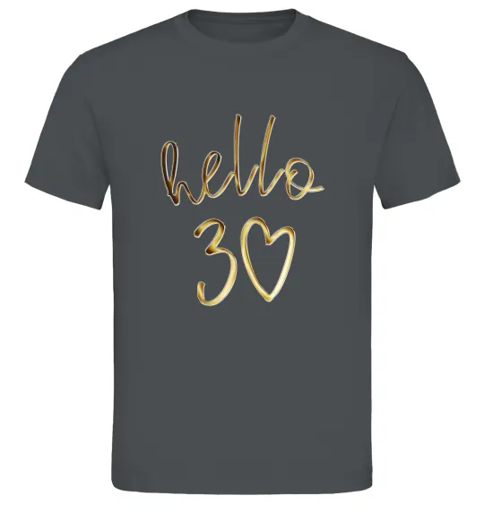 Мужская футболка Hello 30 Графит фото