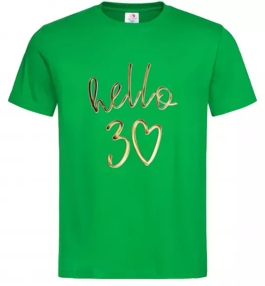 Мужская футболка Hello 30 Зеленый фото