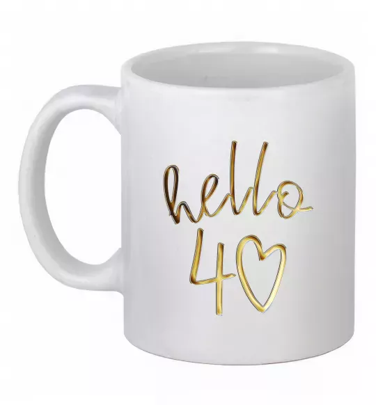 Чашка керамическая Hello 40 Белый фото