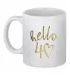 Чашка керамическая Hello 40 Белый фото
