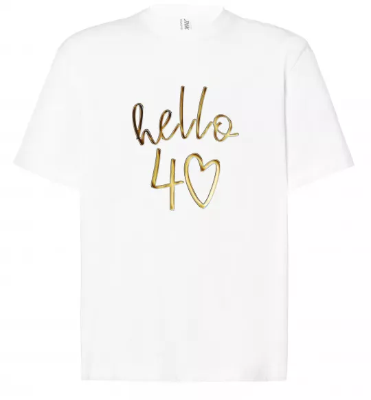 Футболка Оверсайз Hello 40 Белый фото