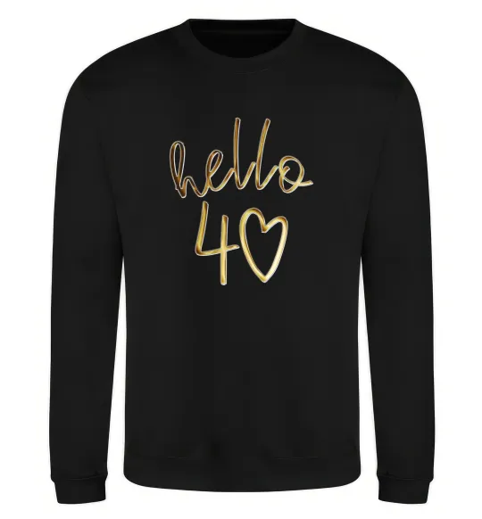 Світшот Hello 40 Чорний фото