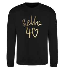 Свитшот Hello 40 Черный фото