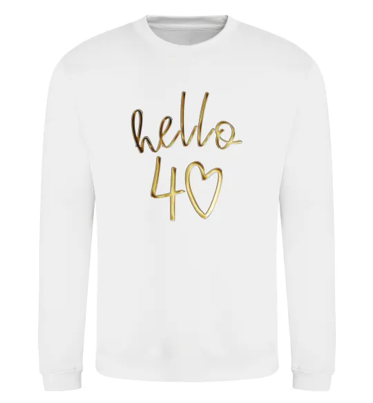 Світшот Hello 40 Білий фото