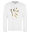 Світшот Hello 40 Білий фото