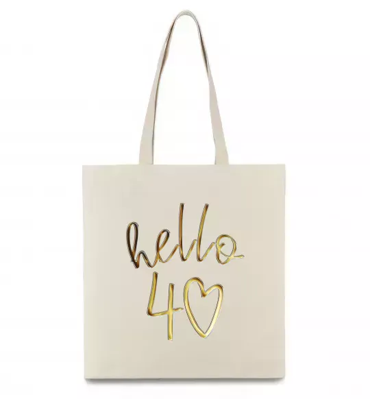 Эко-сумка Hello 40 Бежевый фото