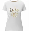 Женская премиум футболка Hello 40 Белый фото