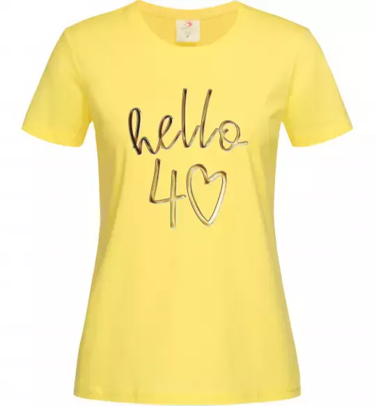 Женская футболка Hello 40 Лимонный фото