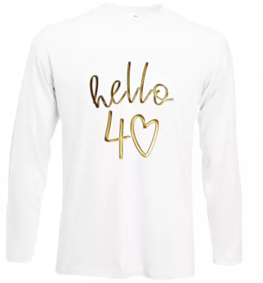 Лонгслив Hello 40 Белый фото