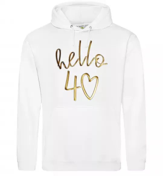 Мужская толстовка (худи) Hello 40 Белый фото