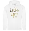 Мужская толстовка (худи) Hello 40 Белый фото