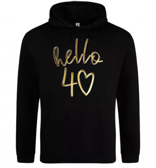 Женская толстовка (худи) Hello 40 Черный фото