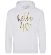 Женская толстовка (худи) Hello 40 Серый меланж фото