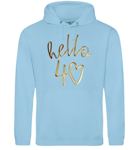 Женская толстовка (худи) Hello 40 Голубой фото