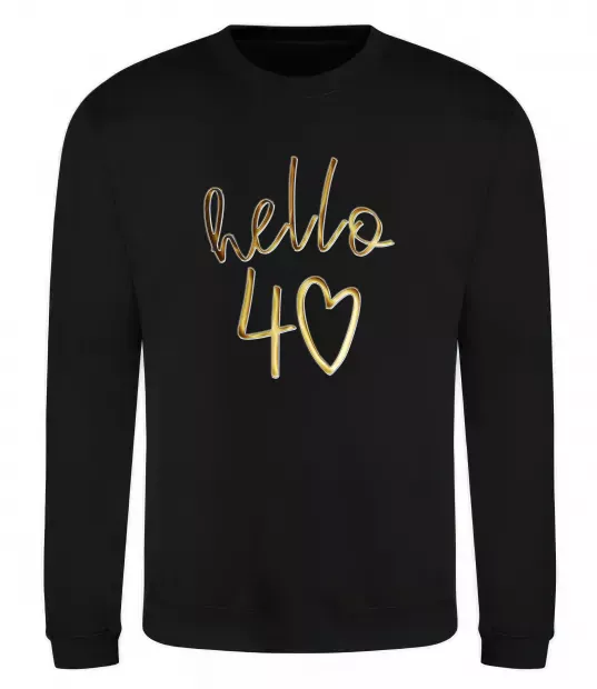 Свитшот Hello 40 Черный фото