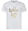 Чоловіча футболка Hello 40 Білий фото