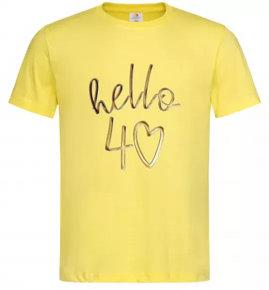 Чоловіча футболка Hello 40 Лимонний фото