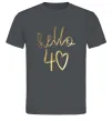 Чоловіча футболка Hello 40 Графіт фото