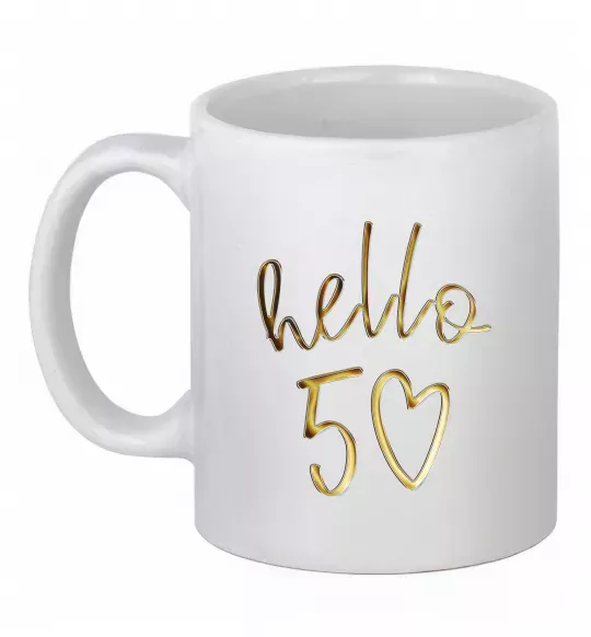 Чашка керамическая Hello 50 Белый фото