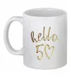 Чашка керамическая Hello 50 Белый фото