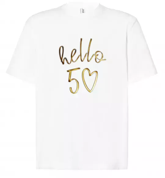 Футболка Оверсайз Hello 50 Белый фото