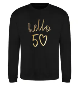 Свитшот Hello 50 Черный фото