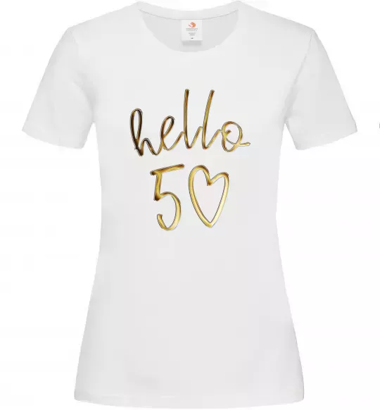 Женская футболка Hello 50 Белый фото