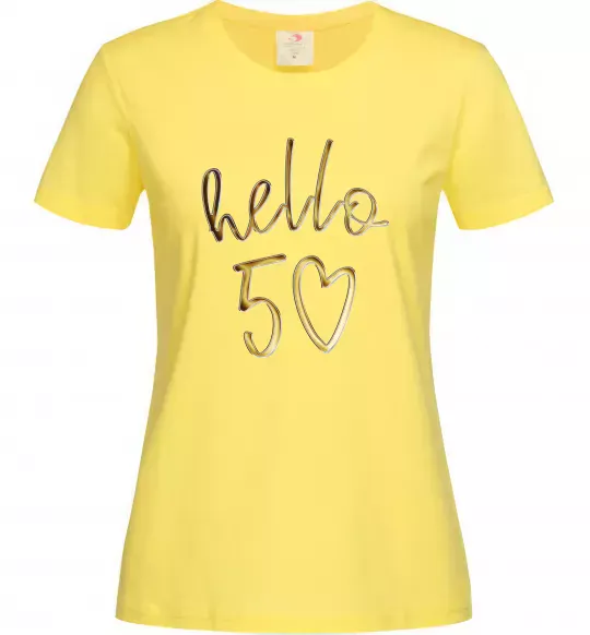 Женская футболка Hello 50 Лимонный фото