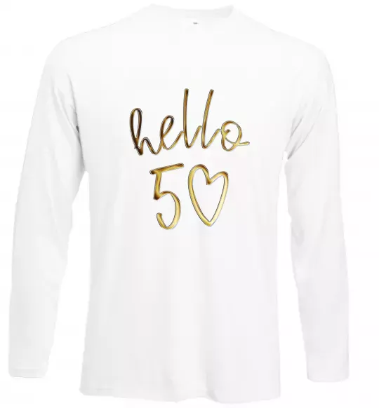 Лонгслив Hello 50 Белый фото
