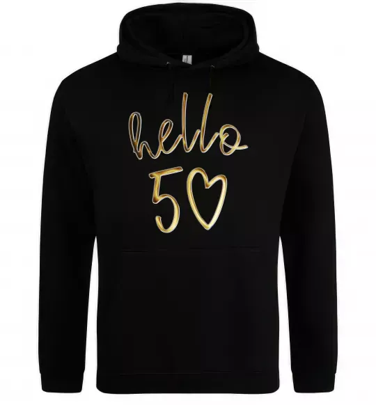 Мужская толстовка (худи) Hello 50 Черный фото
