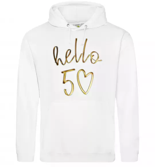 Мужская толстовка (худи) Hello 50 Белый фото