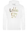 Мужская толстовка (худи) Hello 50 Белый фото