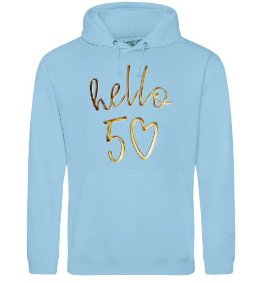 Мужская толстовка (худи) Hello 50 Голубой фото