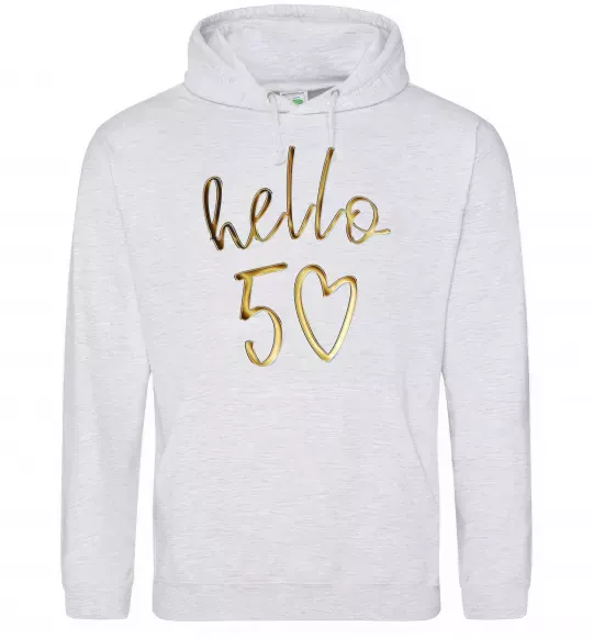 Жіноча толстовка (худі) Hello 50 Сірий меланж фото