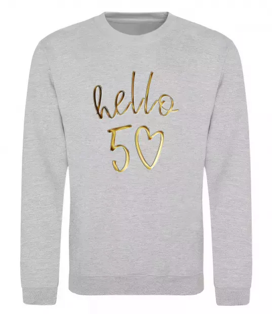 Свитшот Hello 50 Серый меланж фото
