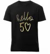 Мужская премиум футболка Hello 50 Черный фото