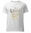 Мужская премиум футболка Hello 50 Белый фото