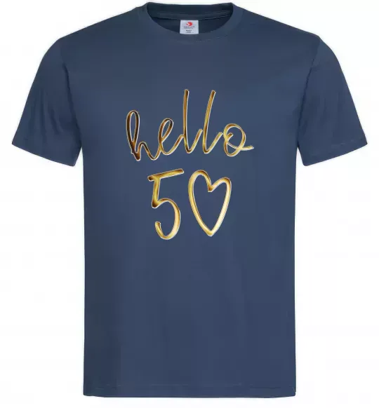 Мужская футболка Hello 50 Темно-синий фото