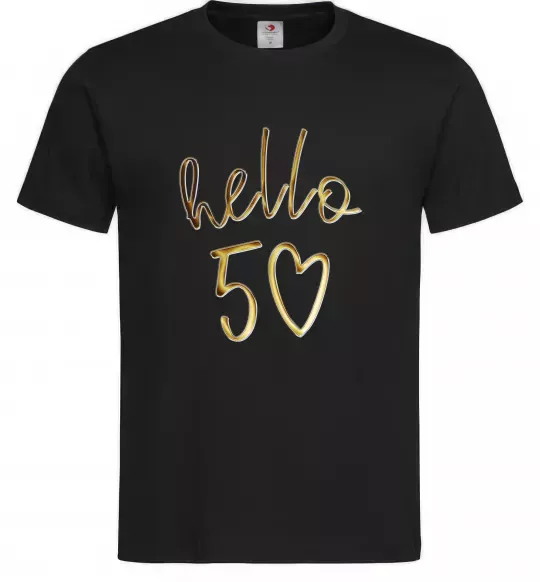 Мужская футболка Hello 50 Черный фото