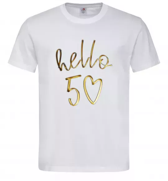 Мужская футболка Hello 50 Белый фото